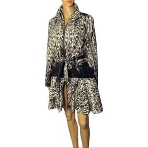 SAMUEL DONG Cotton Front Zip Coat / Coat Dress Size M